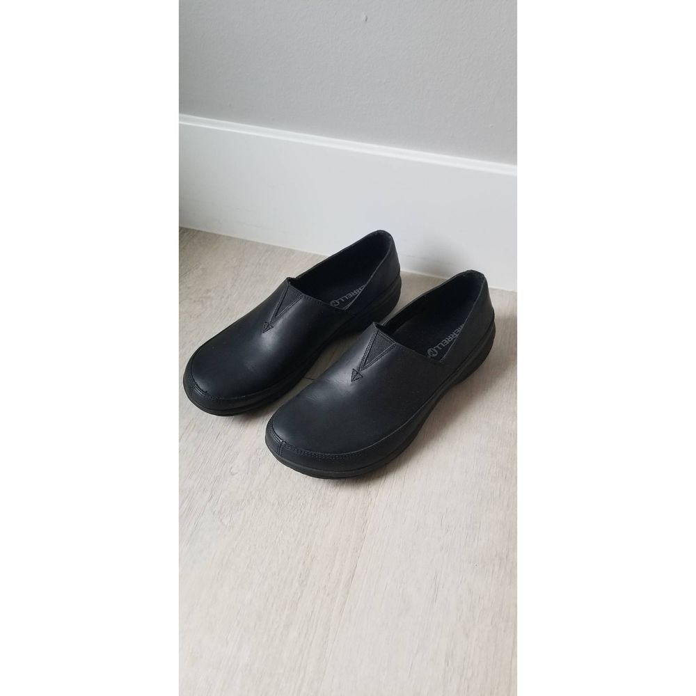 Merrell womens Encore Kassie Moc Clog 100% leather Black size 7